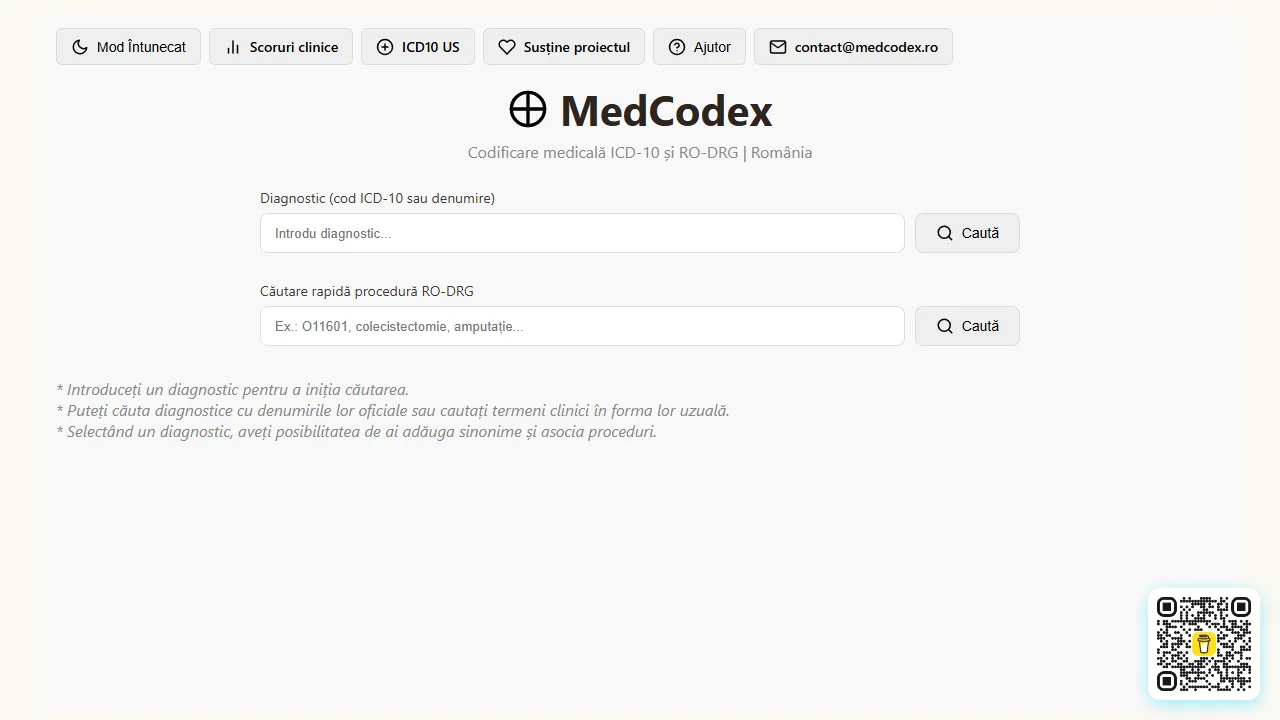 medcodex.ro - Tools for Medical Coders and Students screenshot