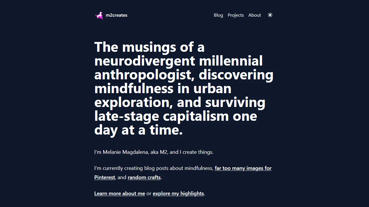 melaniemagdalena.com - Website Wireframe Tool for Content Creators screenshot