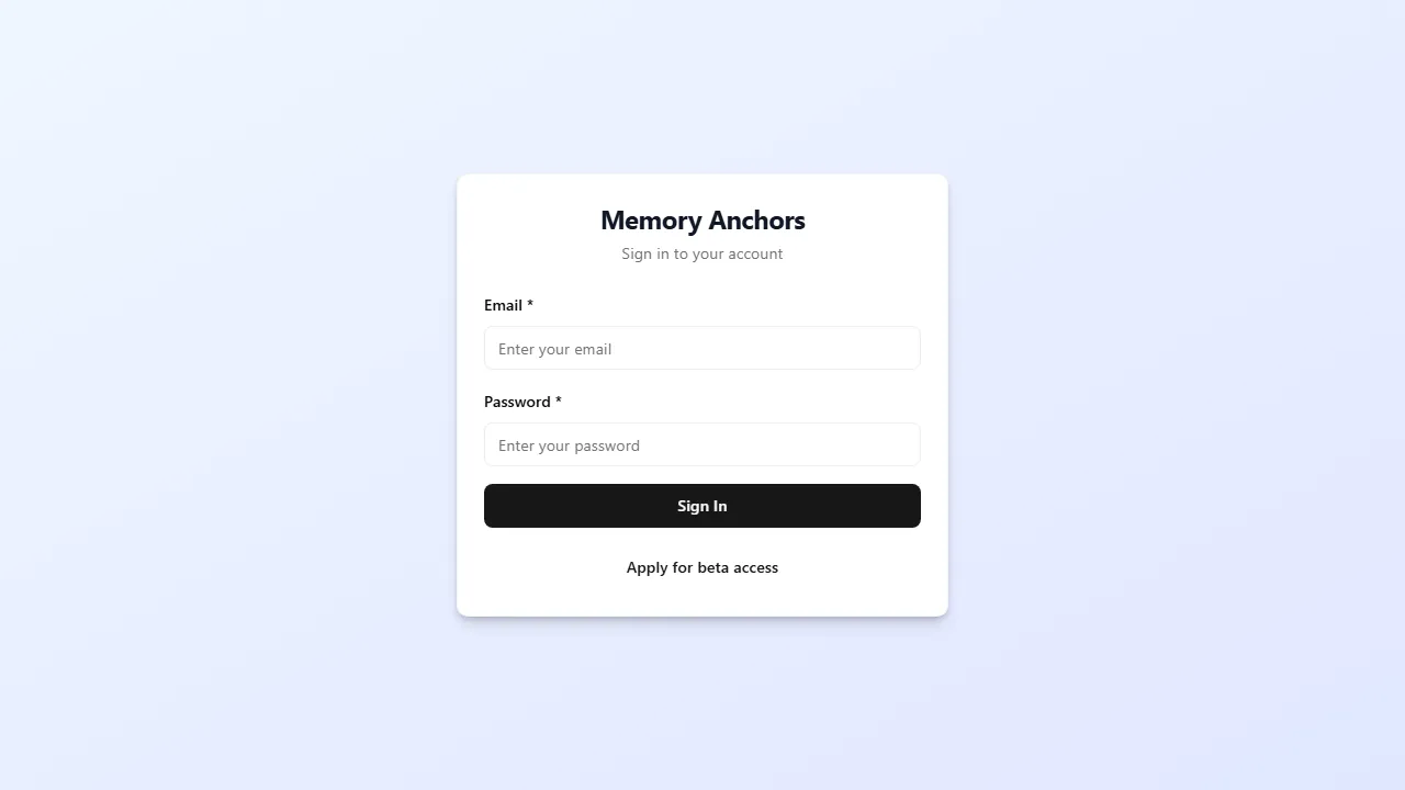 memoryanchors.io - Memory Aid App to Unlock Life's Memories screenshot