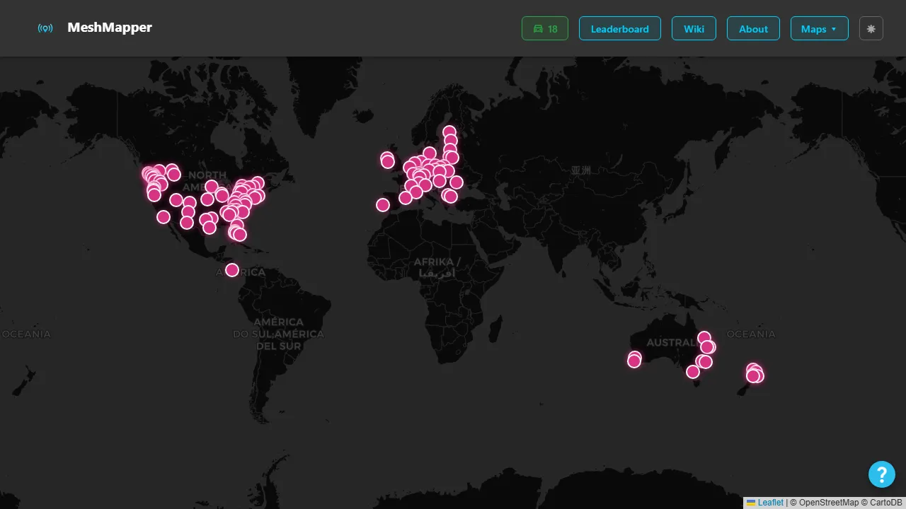 meshmapper.net - T Mobile Coverage Map For MeshCore Insights screenshot