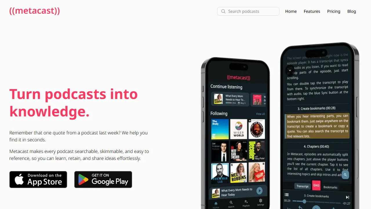 metacast.app - Android Podcast App for Podcast Lovers screenshot