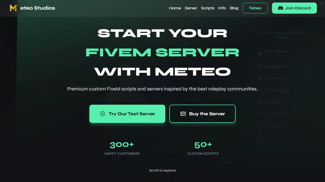 meteofivem.net - Custom FiveM Server and Scripts Development screenshot