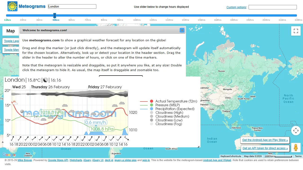 meteograms.com - Android App and Weather API screenshot