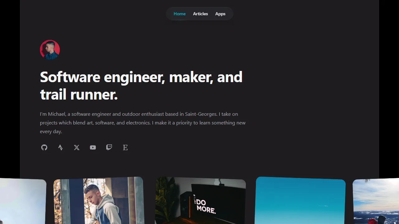 michaelnadeau.dev - Productivity Tools To Improve Lives screenshot
