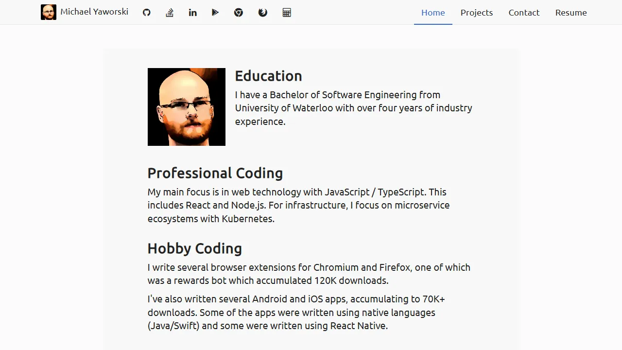 mikeyaworski.com - Find Chrome Extensions in the Web Store screenshot