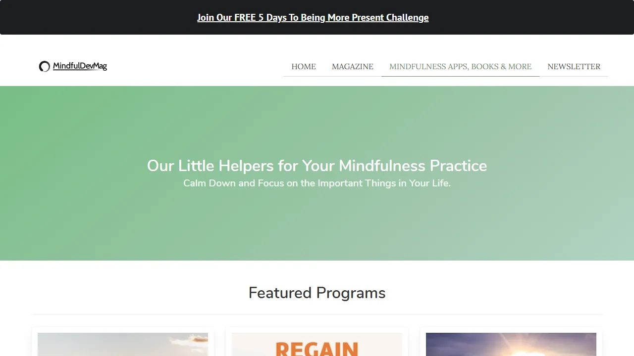 mindfuldevmag.com - Developer Tools for Tea Lovers screenshot