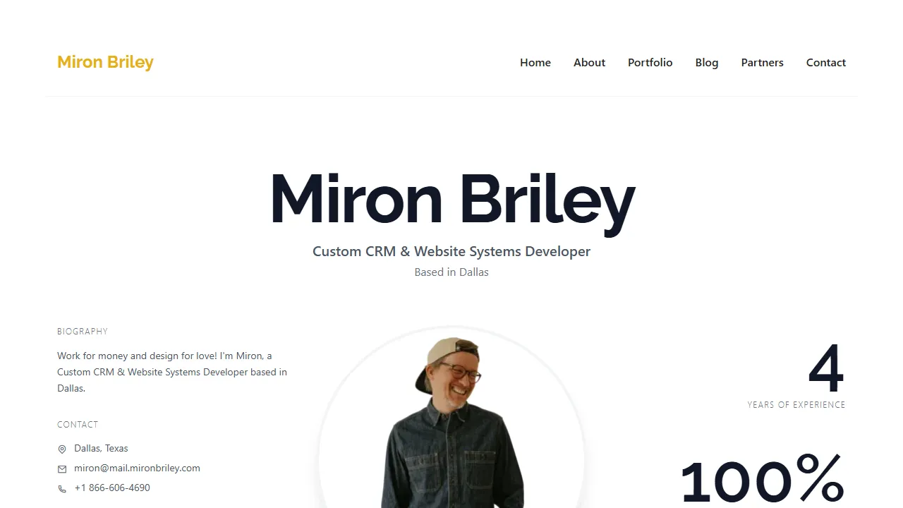 mironbriley.com - CRM Automation for Real Estate Professionals screenshot