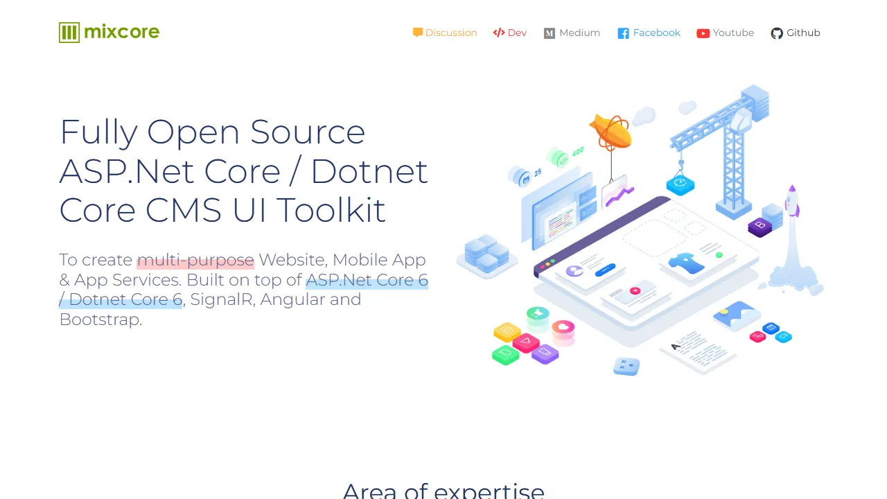 mixcore.org - Open Source Web App UI Tools screenshot