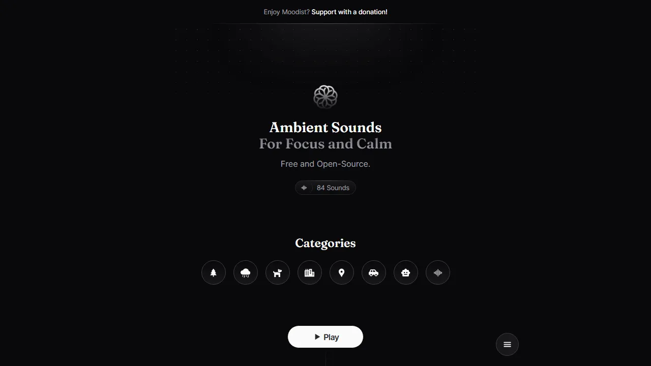 moodist.app - Free Ambient Noise Generator Online Tool screenshot