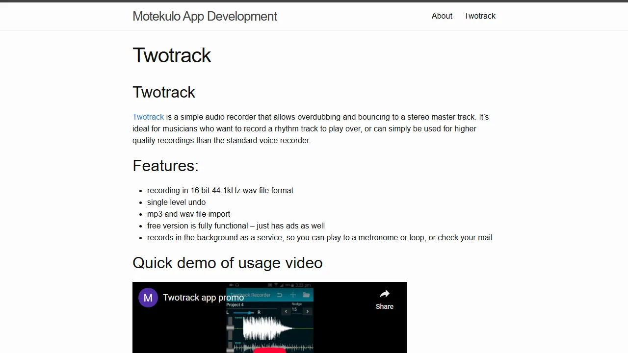 motekulo.github.io - DJ Mixer Music Production Android Apps screenshot