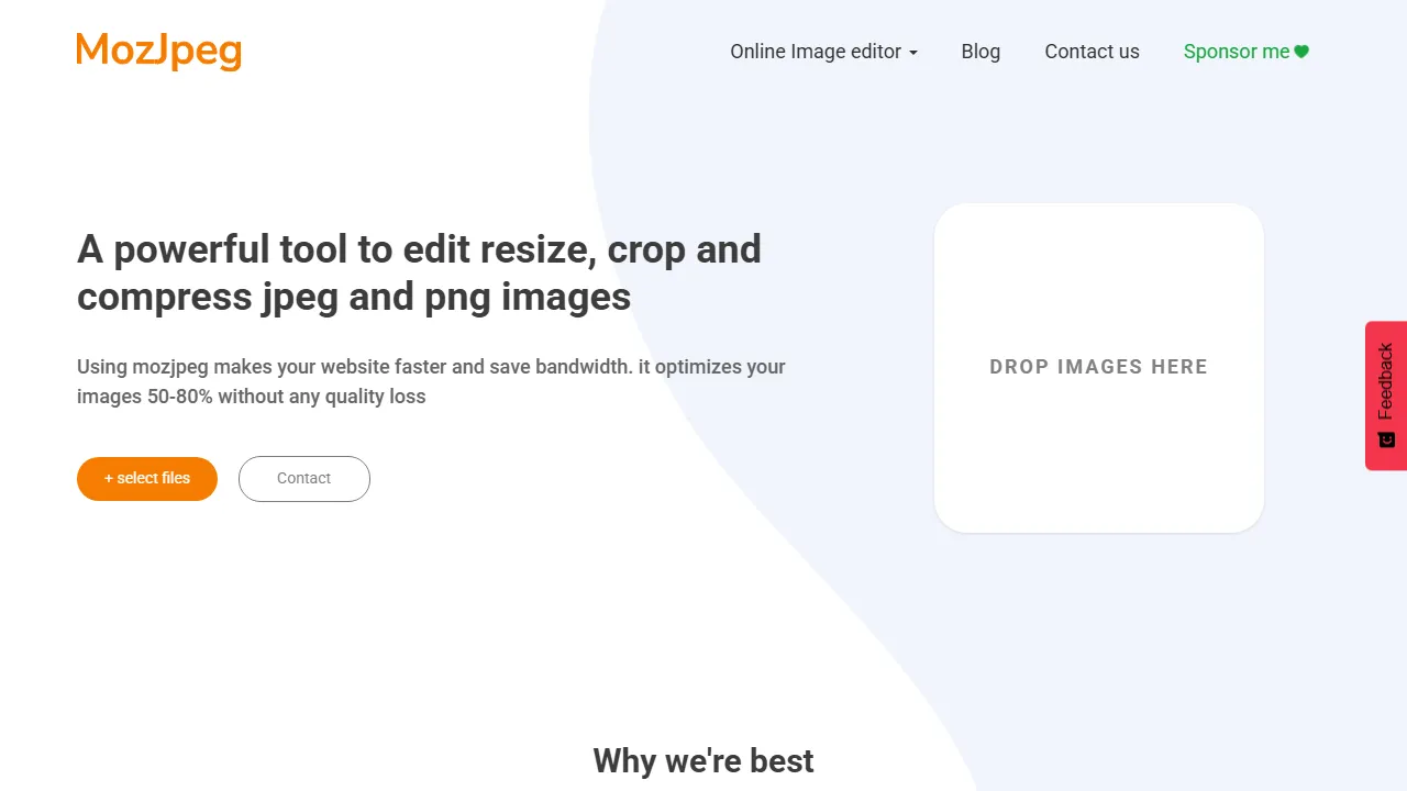 mozjpeg.com - Free Online Image Compression Service screenshot