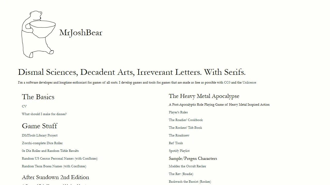 mrjoshbear.net - Game Creation Software for Game Developers screenshot