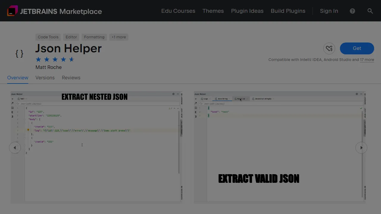 Matt - IntelliJ Plugin For JSON Helper screenshot