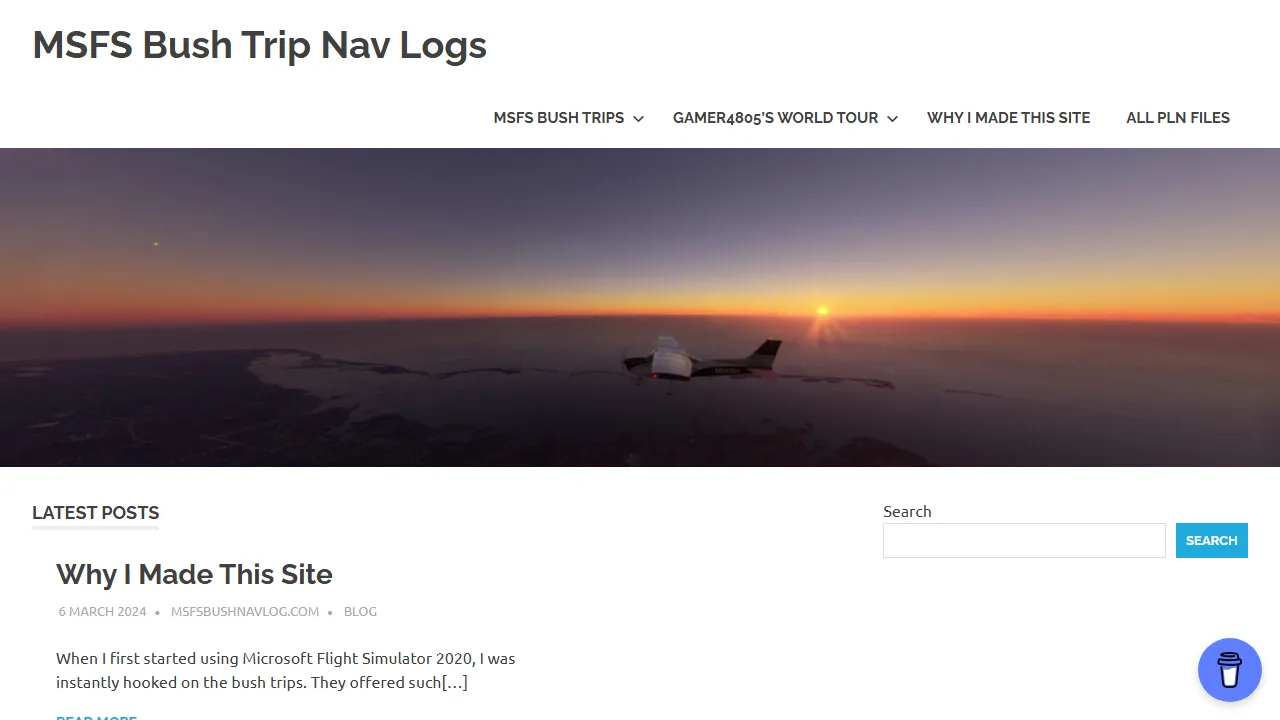 msfsbushnavlog.com - MSFS Bush Trip Flight Plans screenshot