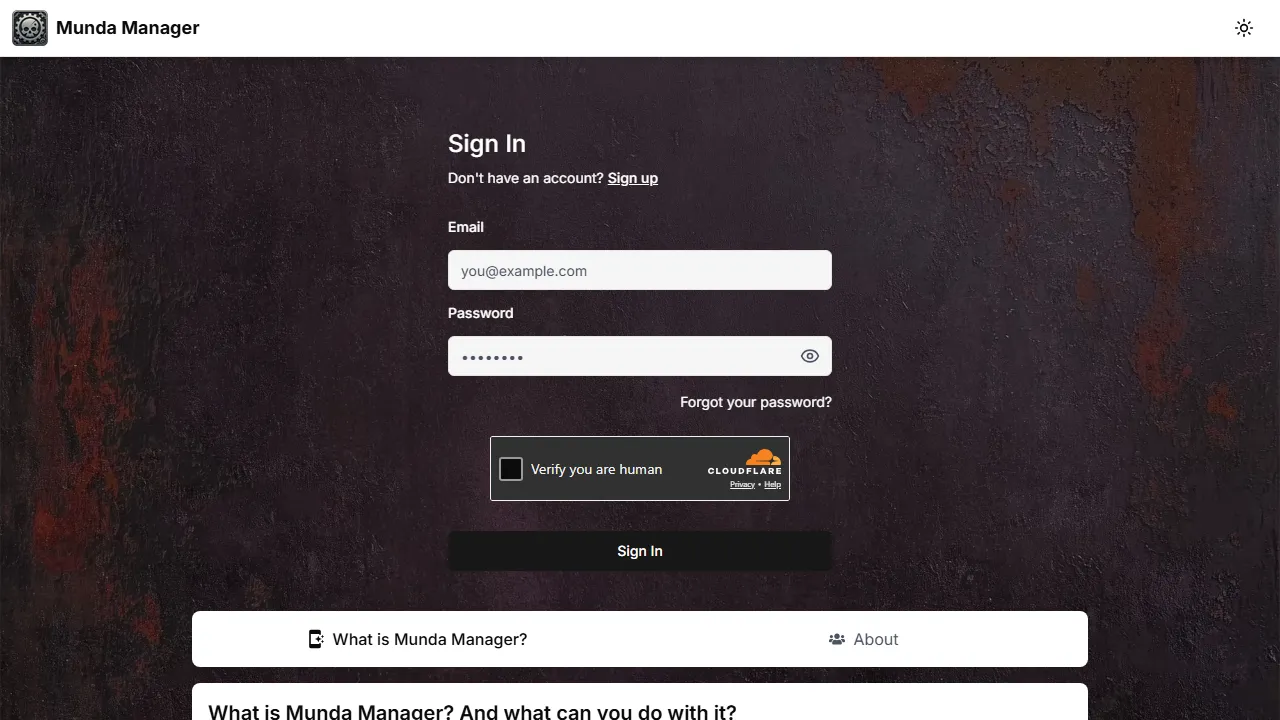 mundamanager.com - Free Online Time Management Game Tool screenshot