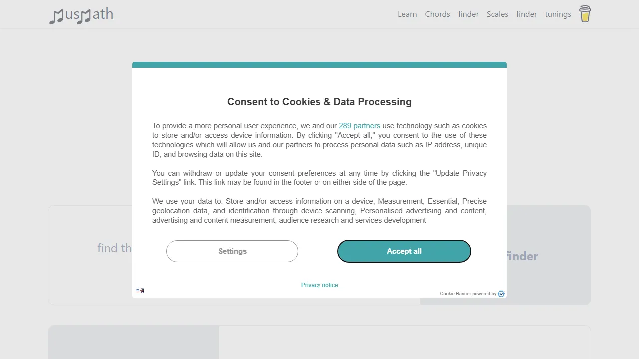 musmath.com - Music Theory Tools for Musicians screenshot