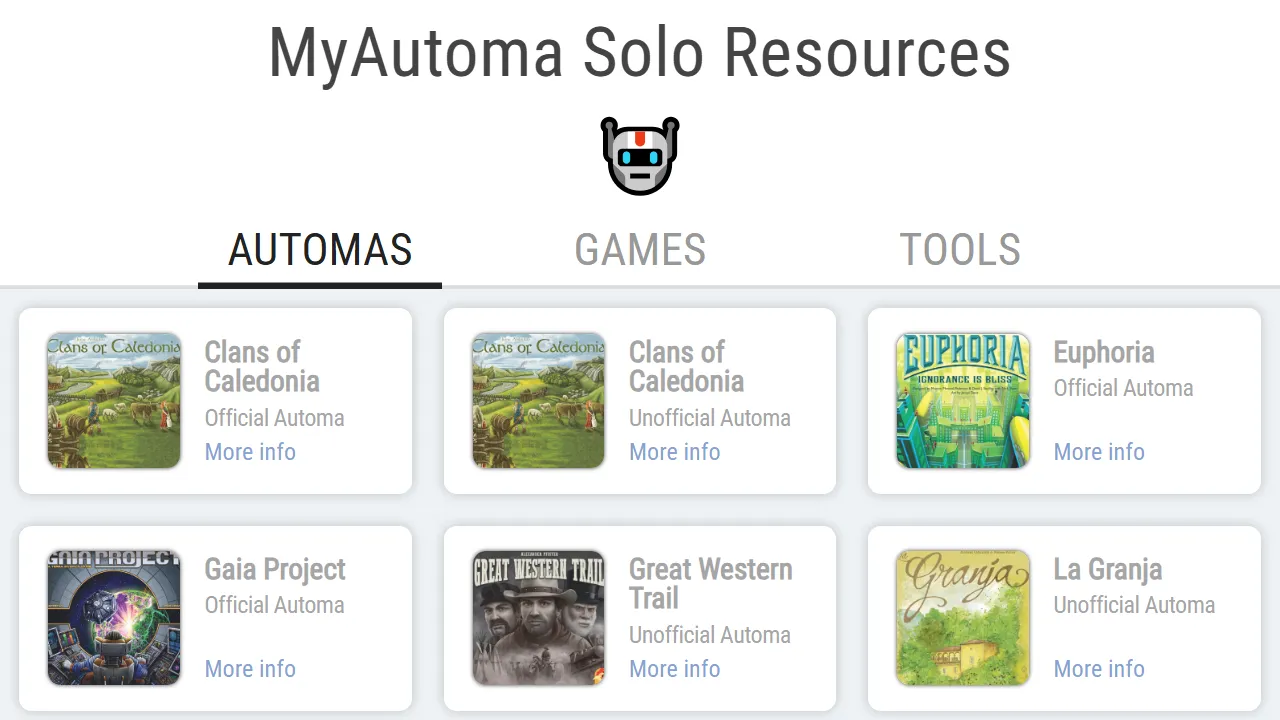 myautoma.github.io - Online Board Game Automation Web Apps screenshot
