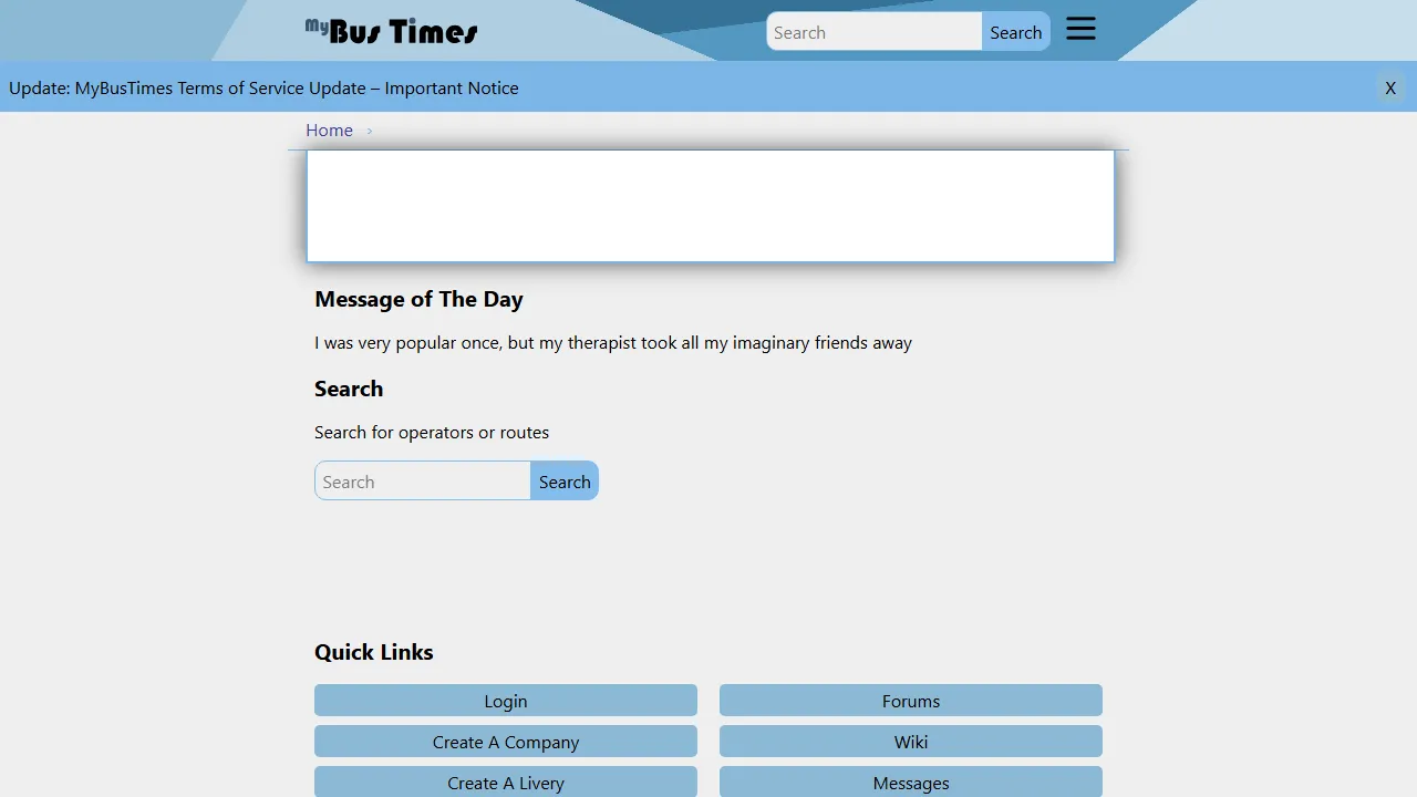 mybustimes.cc - Custom Bus Company Route Management screenshot
