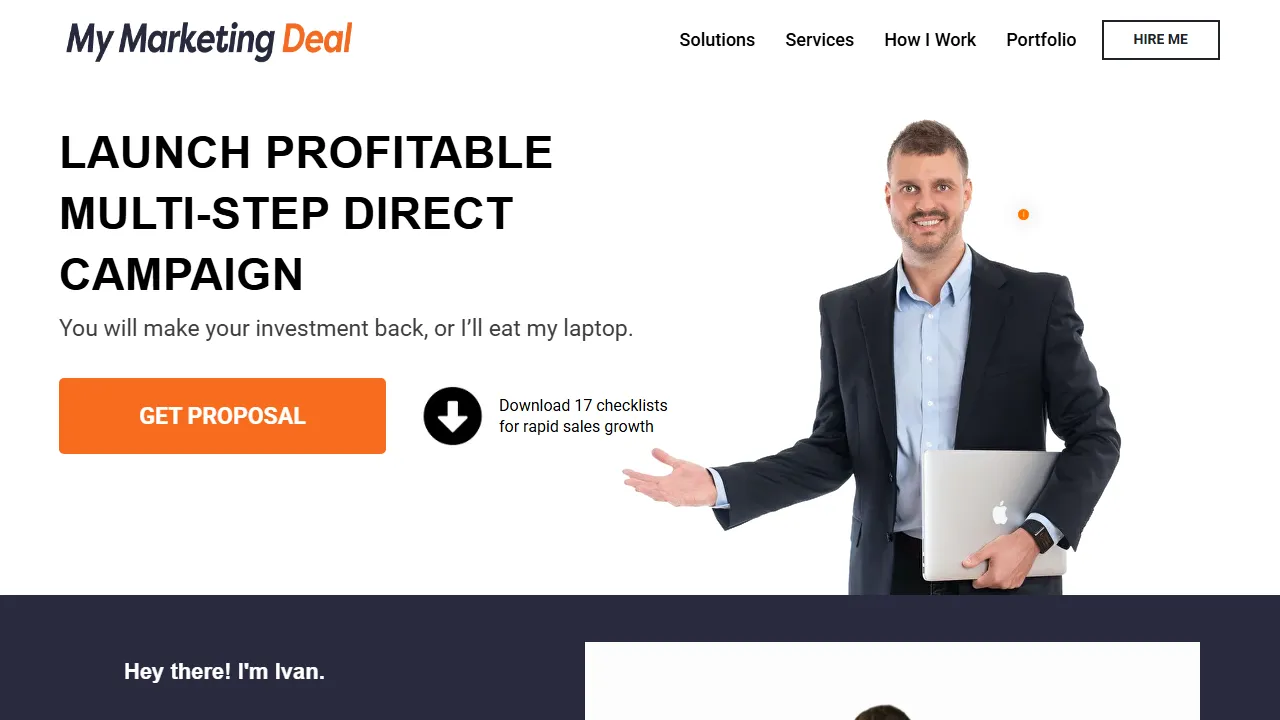 mymarketingdeal.com - Marketing Deals and Support screenshot