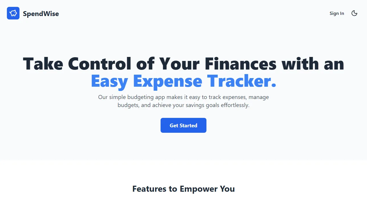 myspendwise.app - Personal Finance and Budget Tracking Application screenshot