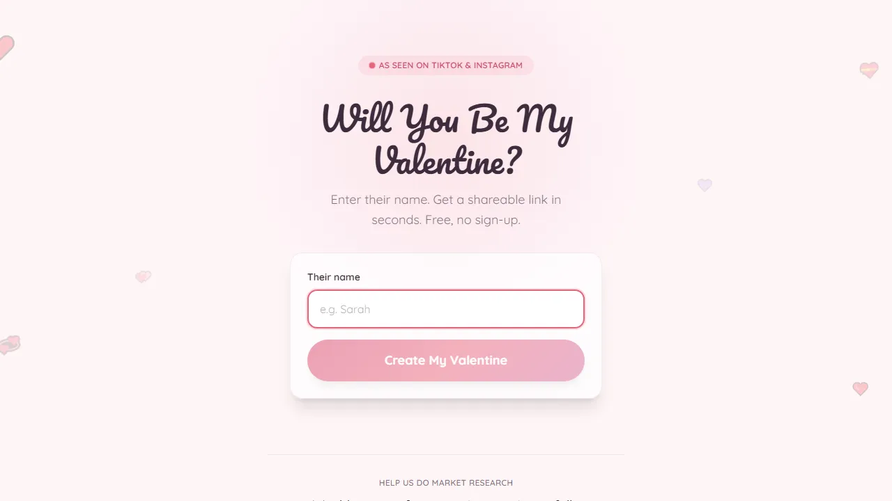 myvalentine.to - Free Online Wedding Ecard and E Cards screenshot