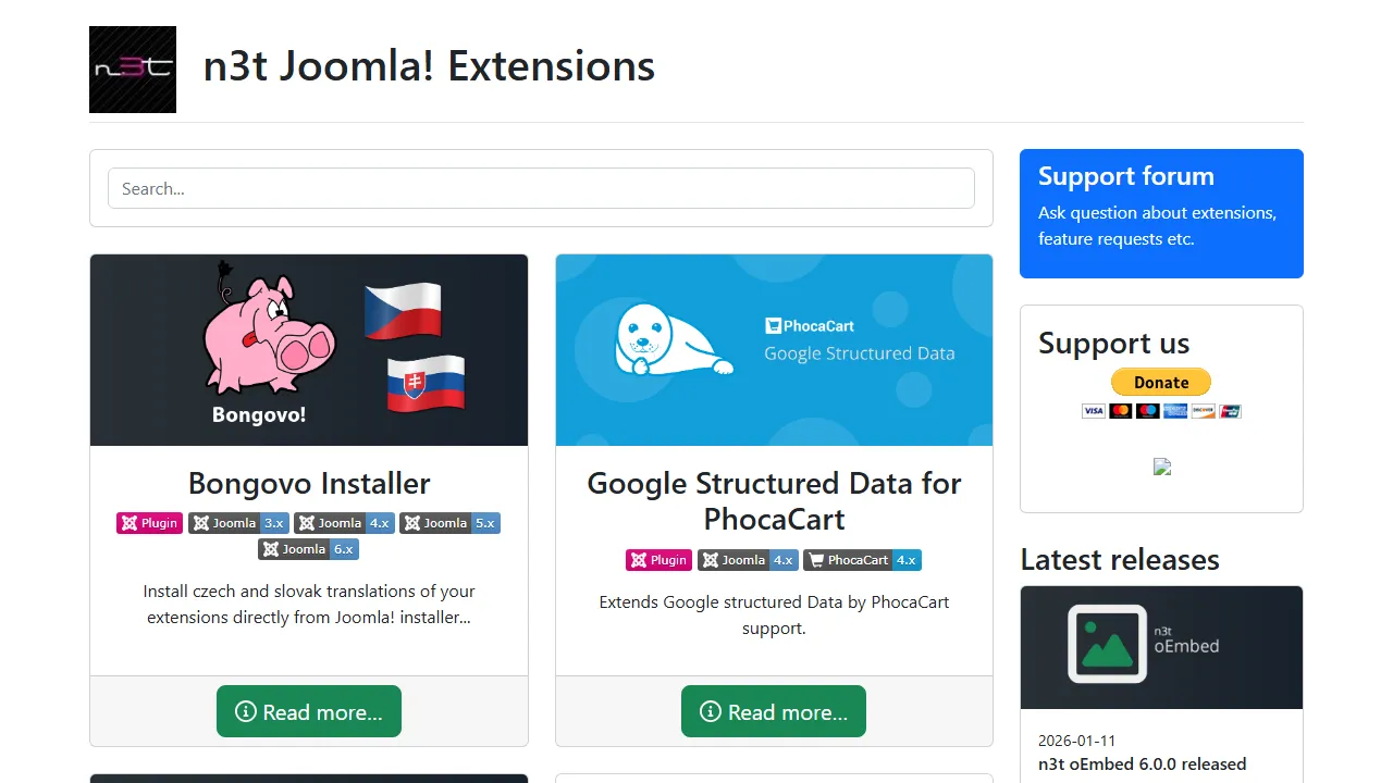n3t.bitbucket.io - Joomla Extensions and Plugins Development screenshot