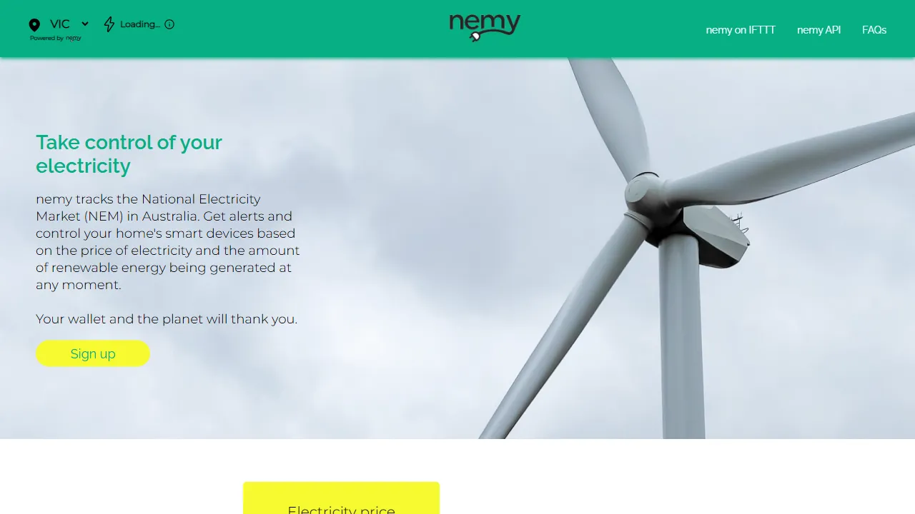 nemy.io - Energy Market Analysis & Smart Alerts screenshot