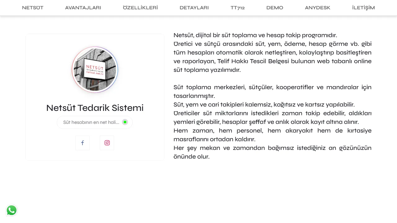 netsut.net.tr - Milk Supply System For Dairy Management screenshot