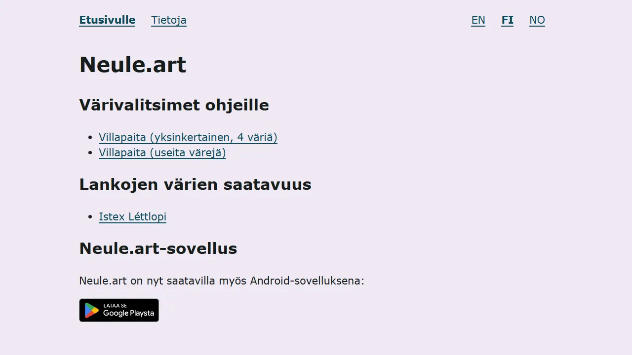 neule.art - Free Online Color Palette Combination Generator screenshot
