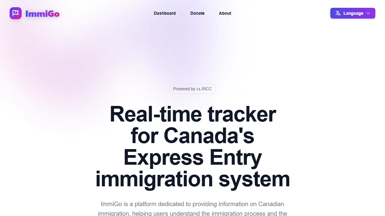 next-immigo-production.up.railway.app - Canadian Immigration Express Entry Updates screenshot