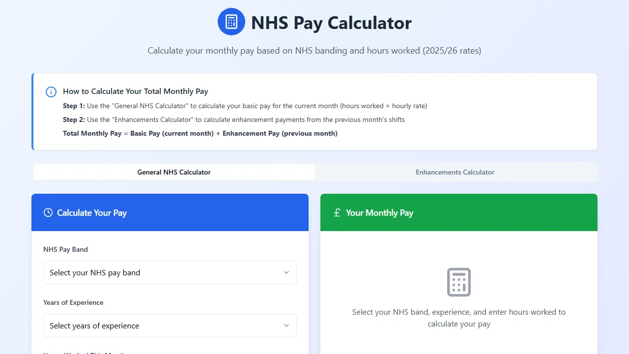 nhs-paycheck-calculator-pro.lovable.app - Simple and Accurate Salary Calculator screenshot