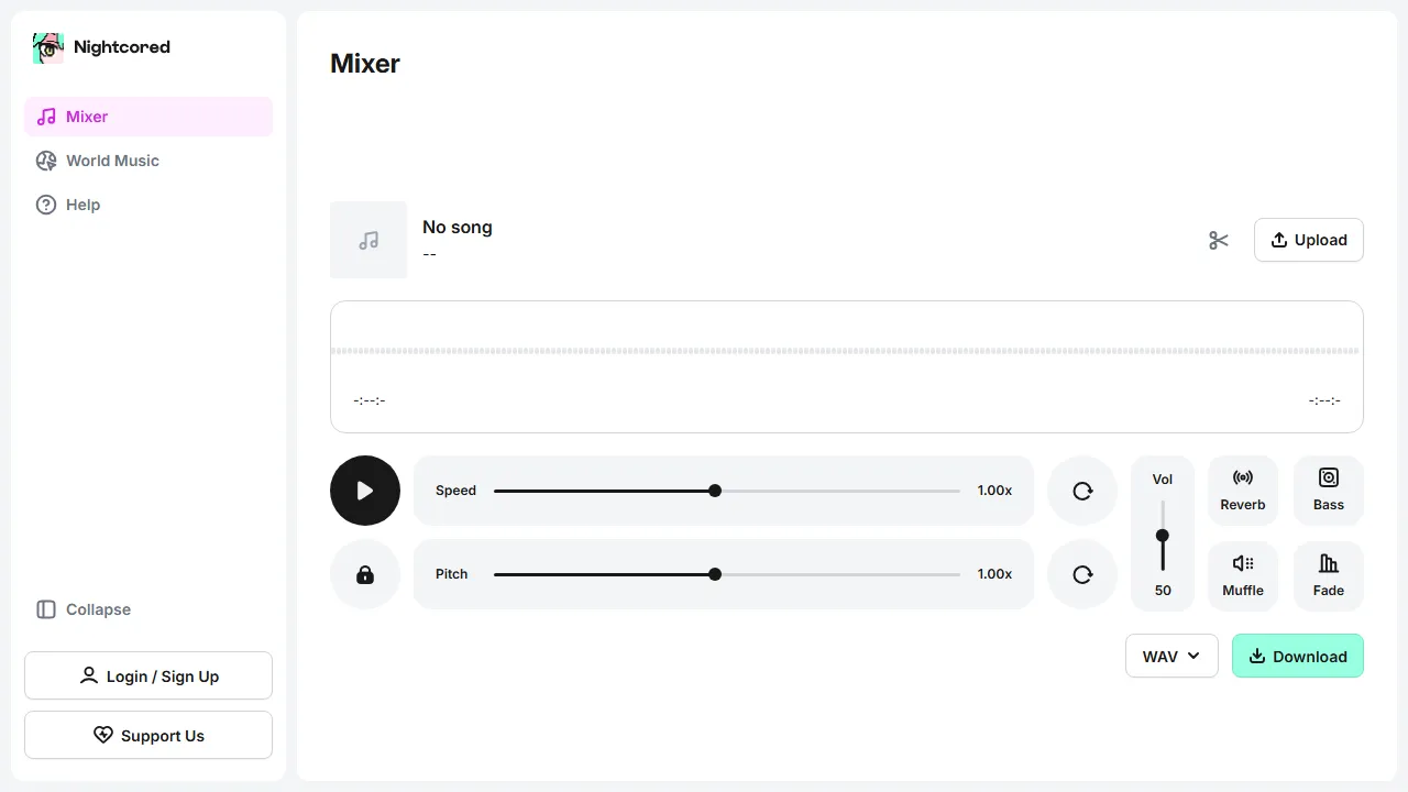 nightcored.co - Create and Edit Custom Music screenshot