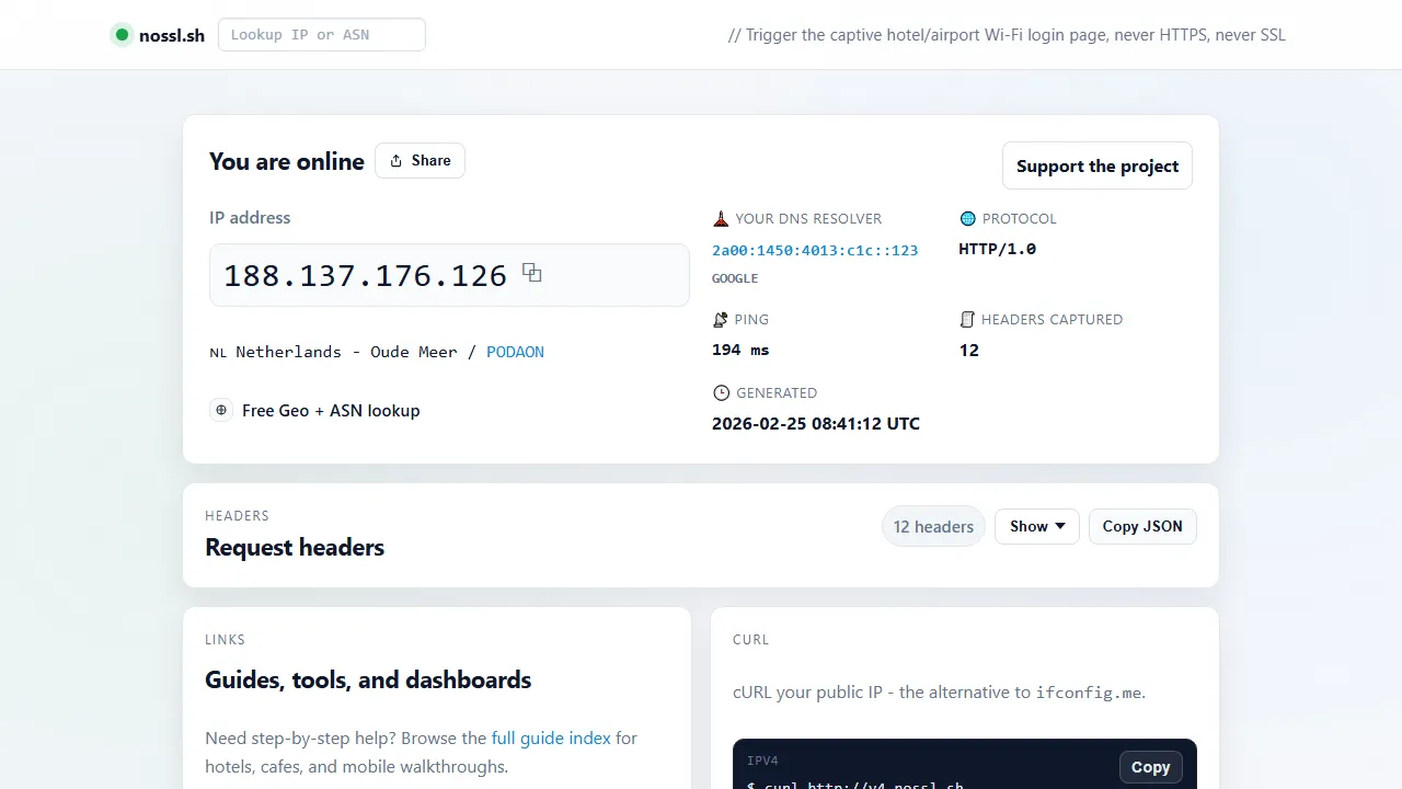 nossl.sh - Free SSL Certificate Checker and Validator screenshot