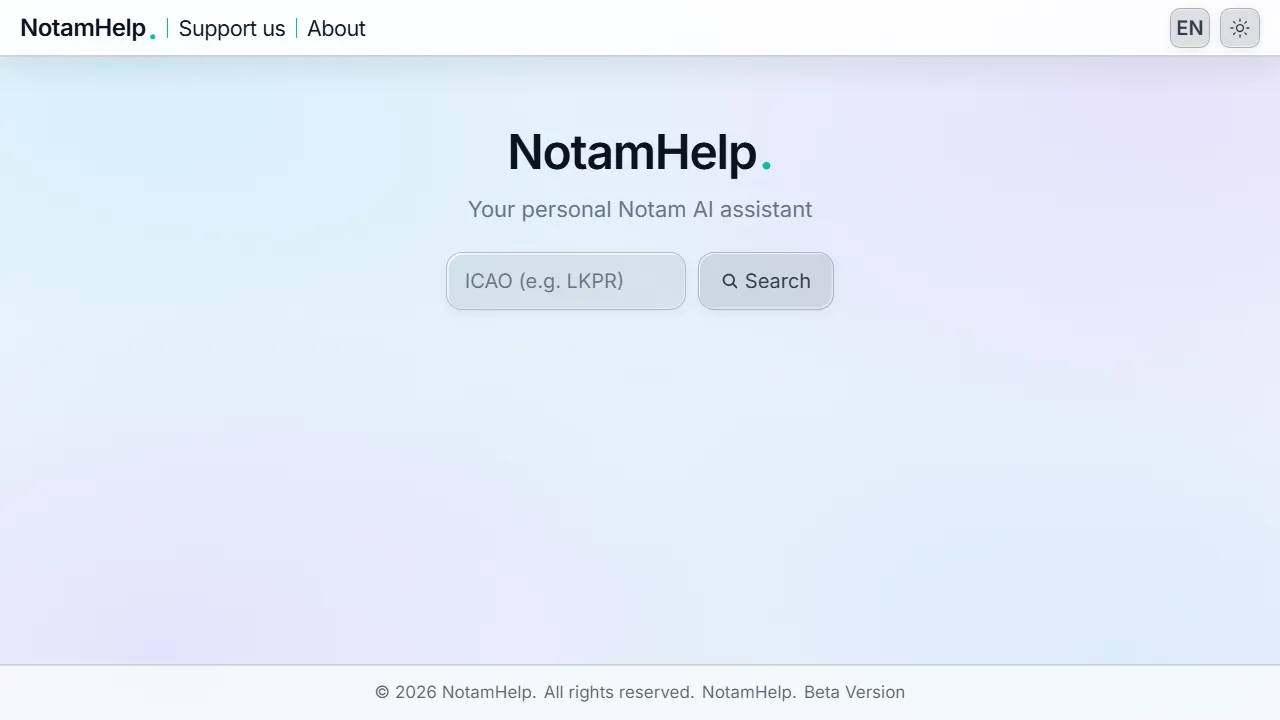 notamhelp.com - Free Tool Simplifies Complex Aviation Notices screenshot