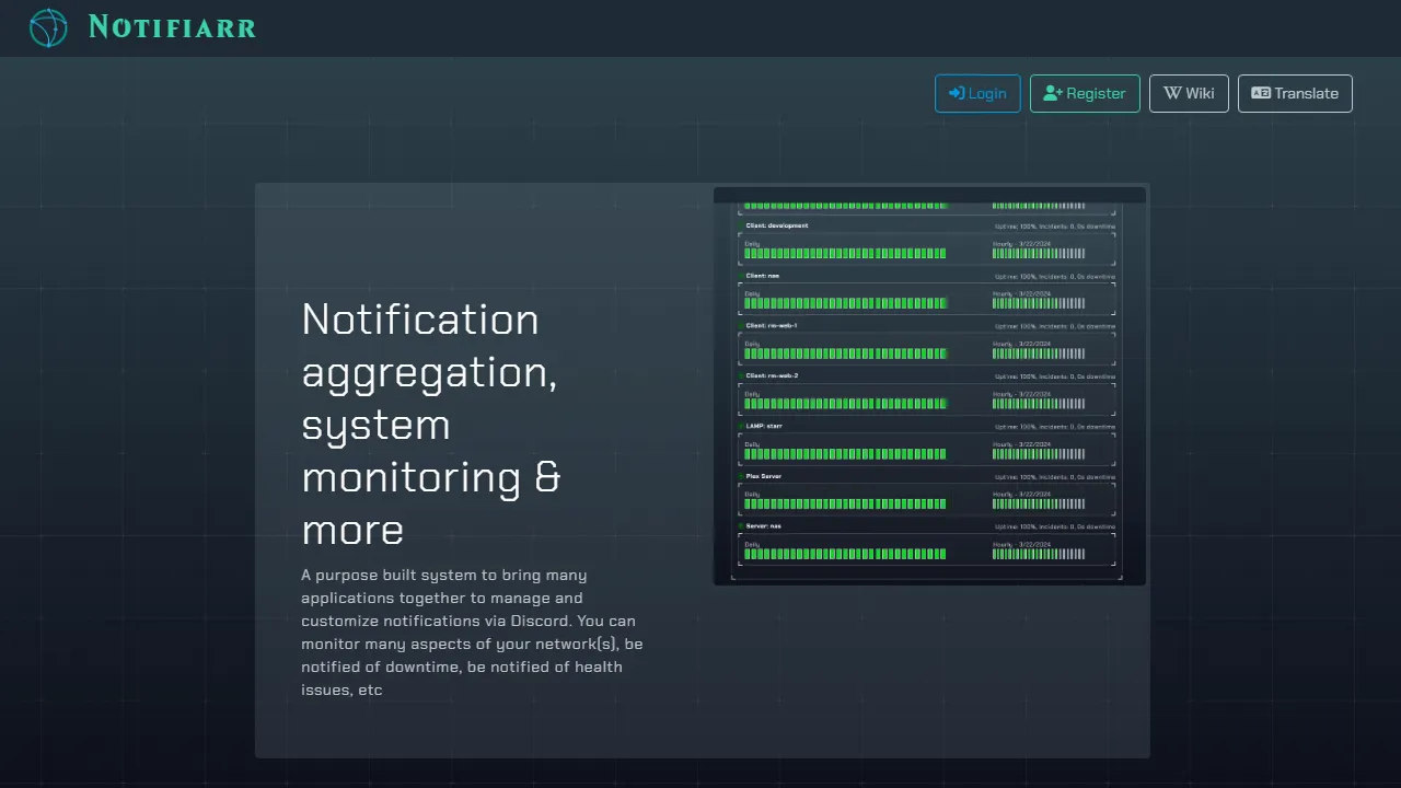 notifiarr.com - Notification Management with Patron Features screenshot