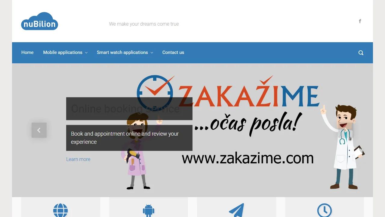 nubilion.com - Mobile App Development Platform for Smart Watches screenshot