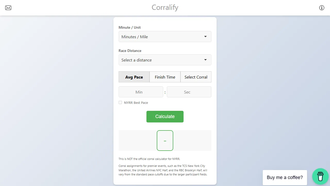 nyrr-corralify.netlify.app - Free Running Pace Calculator for Runners screenshot