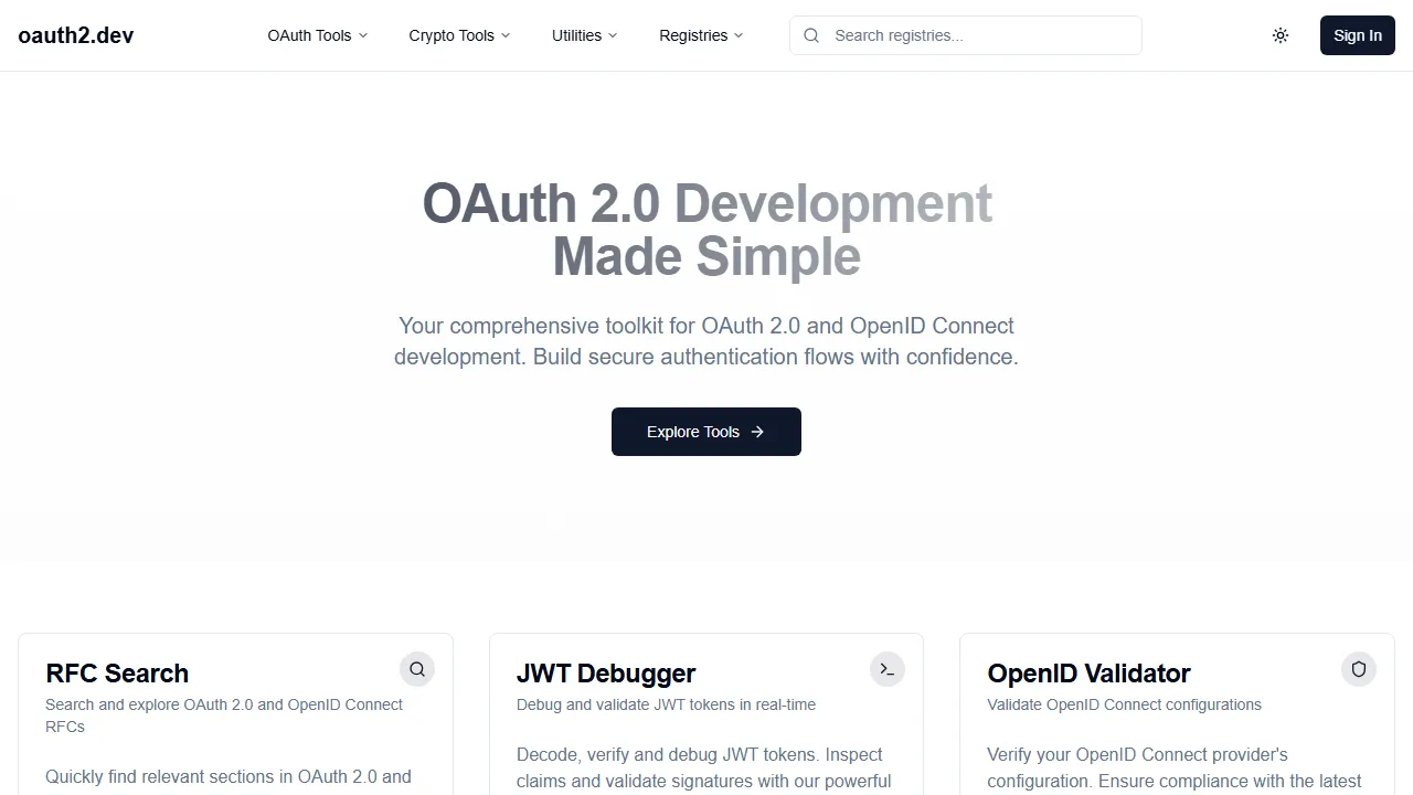 oauth2.dev - OAuth2 Debugger - Testing Tools screenshot
