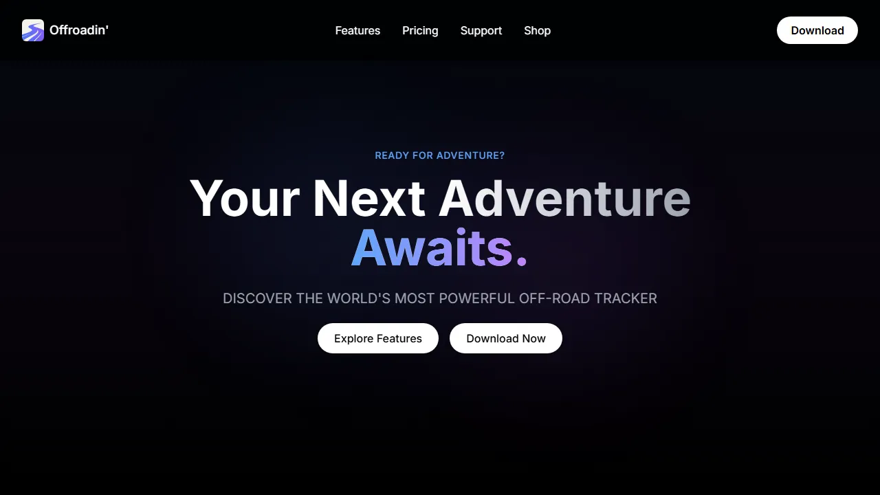 offroadin.app - Off Road Navigation App for Adventurers screenshot