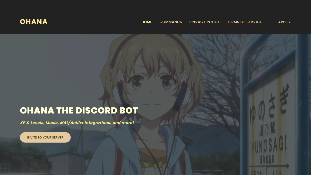 ohanabot.xyz - Discord Bot List Find Bots For Discord screenshot