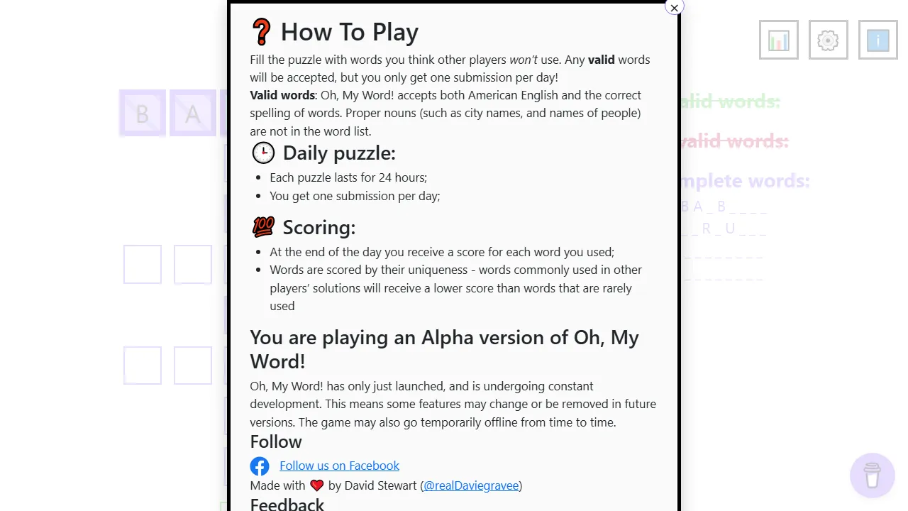 ohmyword.app - Word Game screenshot