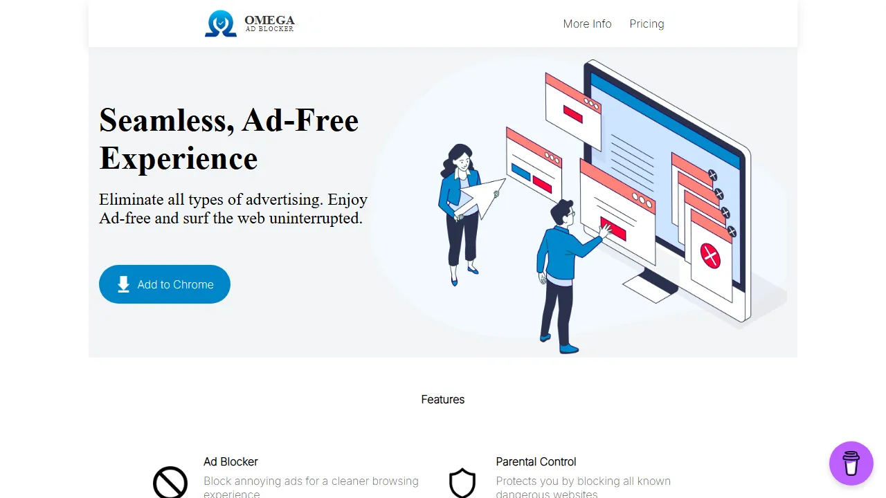 omegadblocker.com - Adblock Ublock Origin Ad Blocking Software screenshot