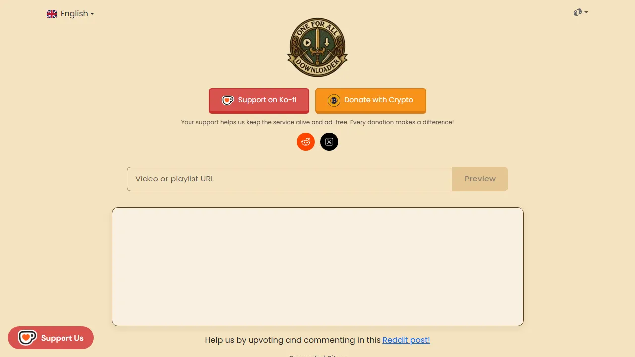 oneforalldownloader.com - Ad-Free Video and Audio Downloader screenshot