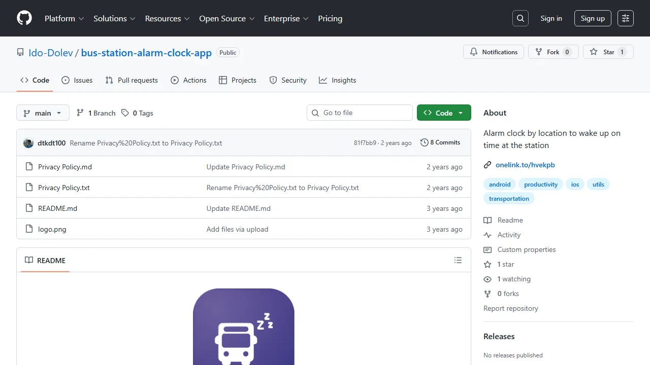 onelink.to - Location Based Alarm App For Public Transit screenshot