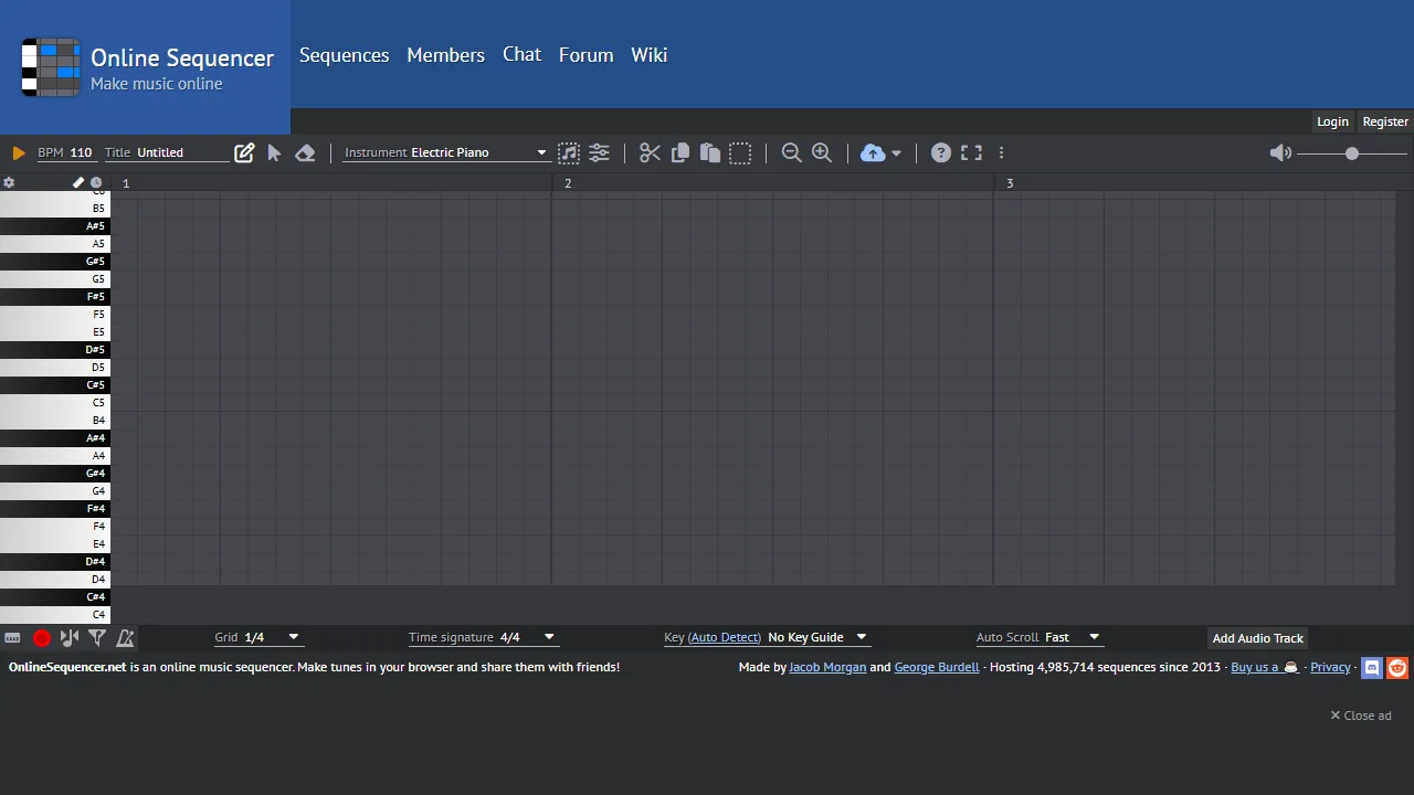 onlinesequencer.net - Free Online Music Sequencer Tool screenshot