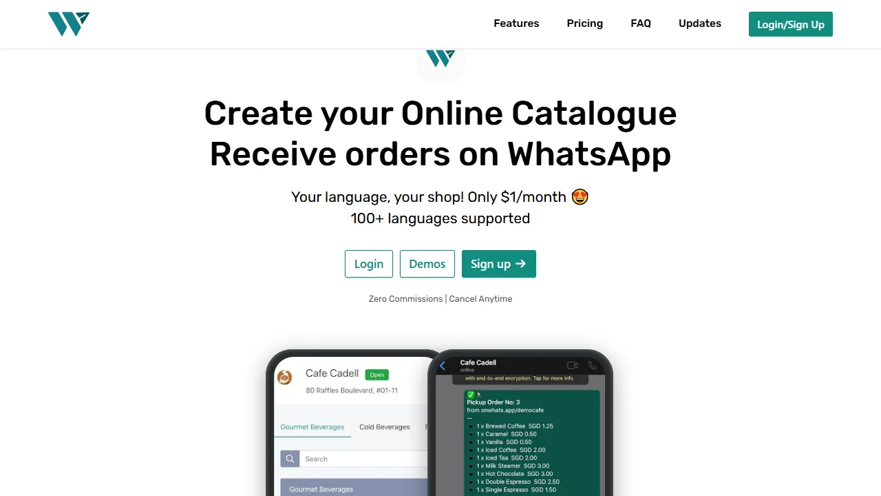 onwhats.app - E Commerce Platform for Small Businesses screenshot