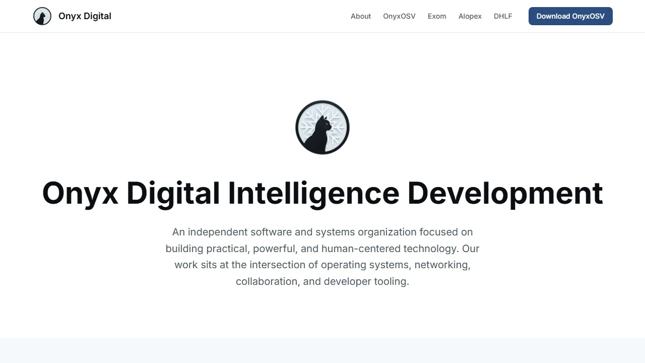 onyxdigital.dev - Network Operating System Built for Privacy screenshot