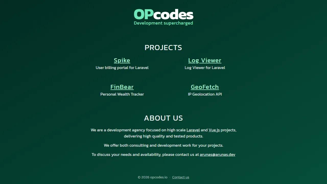 opcodes.io - PHP Development Tools for Faster Shipping screenshot