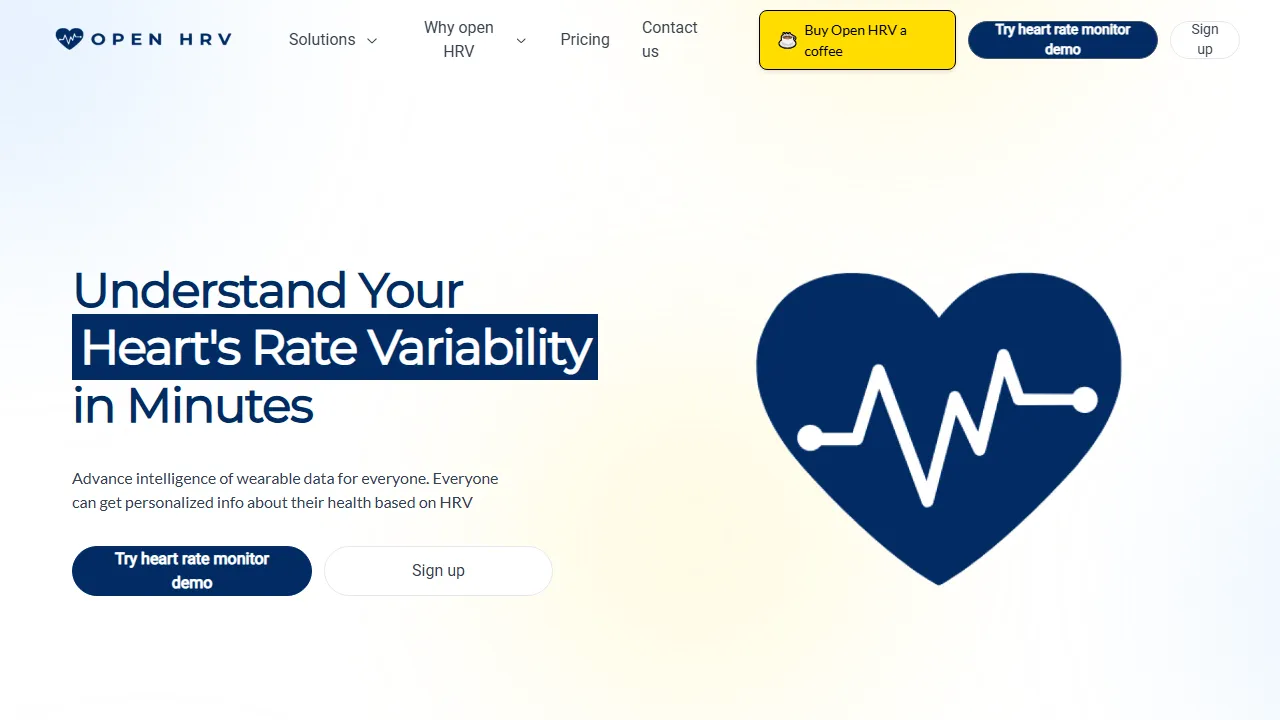 open-hrv.com - HRV Data Analysis Tools for Research screenshot