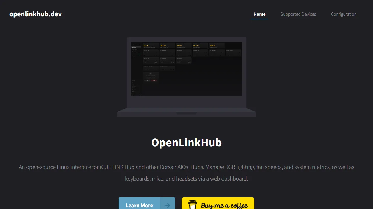 openlinkhub.dev - Open Source RGB Lighting LED Controller screenshot